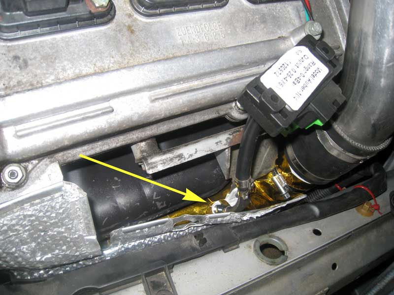 Auber pressure sensor installed in intake pipe