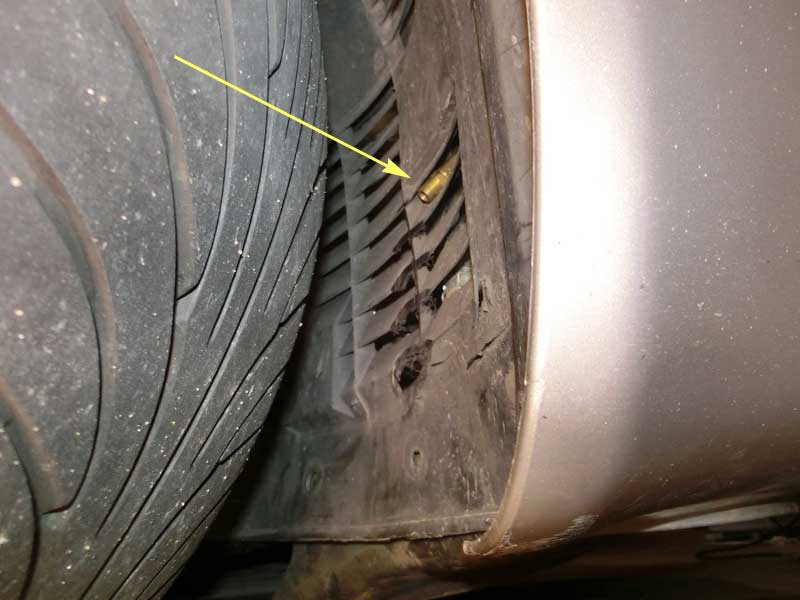 Picture of passenger side wheel well liner