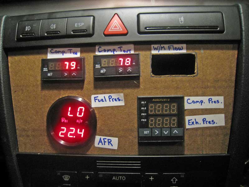 Gauge Panel with Turbo Temperature Gauges Wired Up